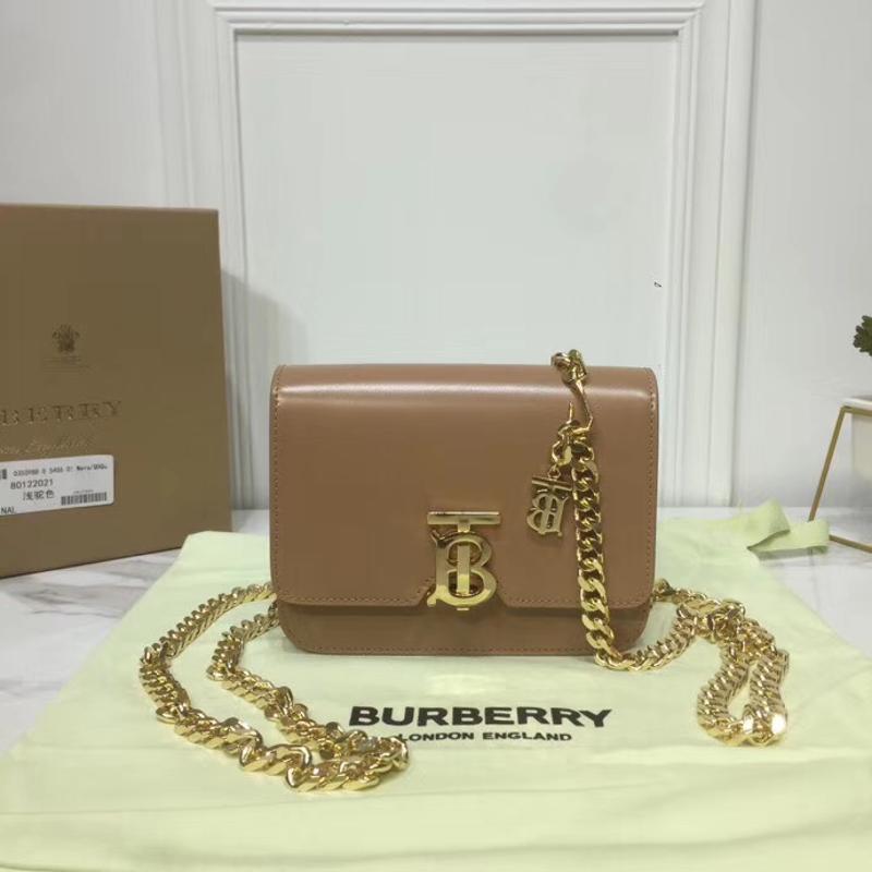 Burberry Handbags 80122011 Full Leather Plain Nude